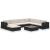 Set mobilier de grădină cu perne, 8 piese, negru, poliratan GartenMobel Dekor