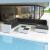 Set mobilier de grădină cu perne, 8 piese, alb, poliratan GartenMobel Dekor