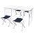 Set camping masă reglabilă și 4 scaune 120 x 60 cm GartenMobel Dekor