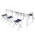 Set masă de camping pliabilă cu 6 scaune, reglabil, 180x60 cm GartenMobel Dekor