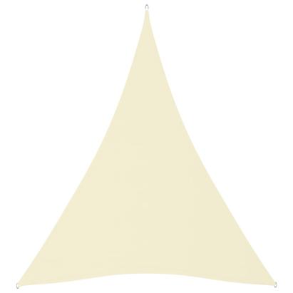 Parasolar, crem, 4x5x5 m, țesătură oxford, triunghiular GartenMobel Dekor