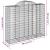 Coș gabion arcuit, 25 buc, 200x50x160/180 cm, fier galvanizat GartenMobel Dekor
