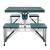 Set pliabil camping cu masă și 4 scaune din aluminiu ușor, verde GartenMobel Dekor