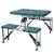 Set pliabil camping cu masă și 4 scaune din aluminiu ușor, verde GartenMobel Dekor