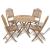 Set mobilier de exterior pliabil, 5 piese, bambus GartenMobel Dekor