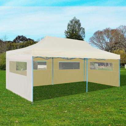 Cort de petrecere pliabil pop-up, crem, 3 x 6 m GartenMobel Dekor