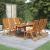 Set mobilier de exterior, 7 piese, lemn masiv de acacia GartenMobel Dekor