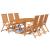 Set mobilier de exterior, 7 piese, lemn masiv de acacia GartenMobel Dekor