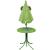 Set bistro pentru copii de grădină, cu umbrelă, 3 piese, verde GartenMobel Dekor
