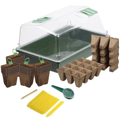 Nature Kit de start plantare cu propagator, 200 piese GartenMobel Dekor