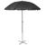Șezlonguri de plajă cu umbrelă, negru, aluminiu  GartenMobel Dekor