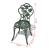 Set mobilier de bistro, 3 piese, verde, aluminiu turnat GartenMobel Dekor