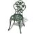 Set mobilier de bistro, 3 piese, verde, aluminiu turnat GartenMobel Dekor