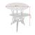 Set mobilier bistro, 3 piese, alb, aluminiu turnat GartenMobel Dekor