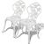 Set mobilier bistro, 3 piese, alb, aluminiu turnat GartenMobel Dekor
