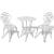 Set mobilier bistro, 3 piese, alb, aluminiu turnat GartenMobel Dekor