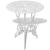 Set mobilier bistro, 3 piese, alb, aluminiu turnat GartenMobel Dekor