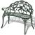 Bancă de grădină, verde, 100 cm, aluminiu turnat GartenMobel Dekor