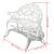 Bancă de grădină, alb, 100 cm, aluminiu turnat GartenMobel Dekor