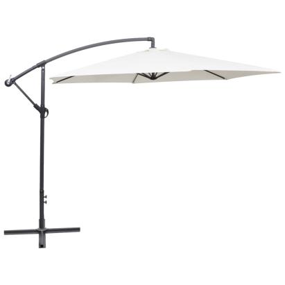 Umbrelă de soare suspendată, 3 m Alb nisipiu GartenMobel Dekor