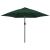 Umbrelă de soare cu LED 3 m, Verde GartenMobel Dekor