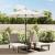Umbrelă de soare cantilever cu LED 3 m, Alb Nisip GartenMobel Dekor