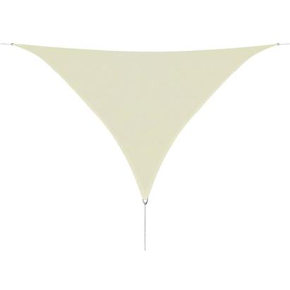 Pânză parasolar, crem, 3,6x3,6x3,6 m, HDPE, triunghiular GartenMobel Dekor