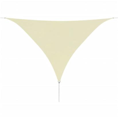 Parasolar din țesătură oxford, triunghiular, 5 x 5 x 5 m, crem  GartenMobel Dekor