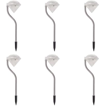 Lămpi solare cu LED pentru grădină, 6 buc., 9x7,8x29,5 cm GartenMobel Dekor