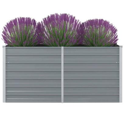 Pat înalt straturi, 160x80x77, oțel galvanizat, gri GartenMobel Dekor