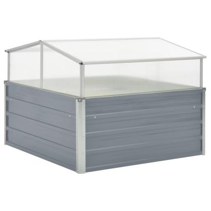 Seră din oțel galvanizat, 100 x 100 x 85 cm, gri  GartenMobel Dekor