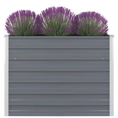 Pat înalt straturi, 100x100x77, oțel galvanizat, gri GartenMobel Dekor