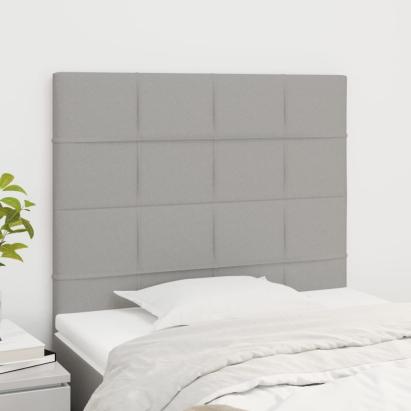 Tăblii de pat, 2 buc, gri deschis, 100x5x78/88 cm, textil GartenMobel Dekor