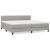 Pat box spring cu saltea, gri deschis, 200x200 cm, textil GartenMobel Dekor