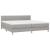 Pat box spring cu saltea, gri deschis, 200x200 cm, textil GartenMobel Dekor