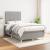 Pat continental cu saltea, gri deschis, 120x200 cm, textil GartenMobel Dekor