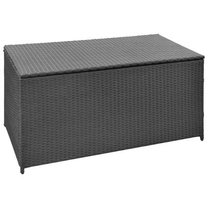 Ladă de depozitare de grădină, negru, 120x50x60 cm, poliratan GartenMobel Dekor