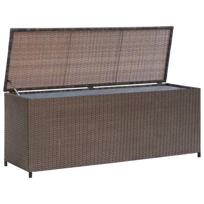 Ladă de depozitare de grădină, maro, 120x50x60 cm, poliratan GartenMobel Dekor