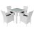 Set mobilier de exterior, 5 piese, alb crem, poliratan GartenMobel Dekor