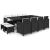 Set mobilier de exterior cu perne, 13 piese, negru, poliratan GartenMobel Dekor