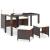 Set mobilier de exterior cu perne, 5 piese, maro, poliratan GartenMobel Dekor