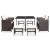 Set mobilier de exterior cu perne, 9 piese, maro, poliratan GartenMobel Dekor