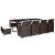 Set mobilier de exterior cu perne, 13 piese, maro, poliratan GartenMobel Dekor