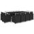 Set mobilier de exterior cu perne, 13 piese, negru, poliratan GartenMobel Dekor
