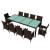 Set mobilier de exterior cu perne, 11 piese, maro, poliratan GartenMobel Dekor