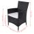 Set mobilier de exterior cu perne, 11 piese, negru, poliratan GartenMobel Dekor