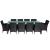 Set mobilier de exterior cu perne, 11 piese, negru, poliratan GartenMobel Dekor