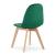 Scaun bucatarie/living, Artool, Bora, catifea, lemn, verde, 44.5x54x81.5 cm GartenVIP DiyLine