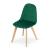 Scaun bucatarie/living, Artool, Bora, catifea, lemn, verde, 44.5x54x81.5 cm GartenVIP DiyLine