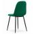 Scaun bucatarie/living, Artool, Como, catifea, metal, verde si negru, 44.5x50.5x87.5 cm GartenVIP DiyLine